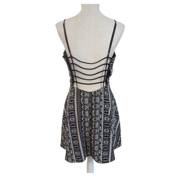 Pacsun LA Hearts Black A Line Geometric Dress Large - Picture 5 of 6
